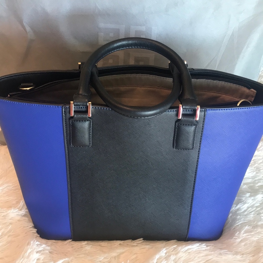 Dasein Saffiano Faux Leather Med Satchel w/wallet - Picture 2 of 8